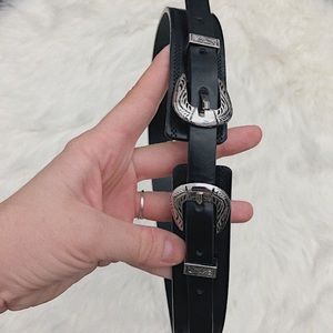 RE POP double buckle belt